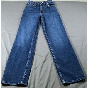 Abercrombie & Fitch The 90s Straight Ultra High Rise Dark Wash Jeans 27/4R